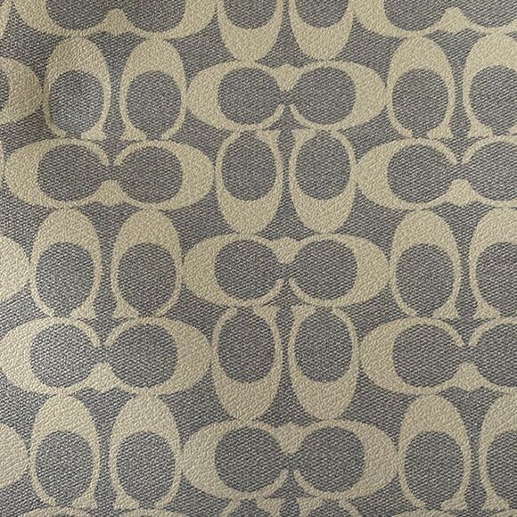 Coach Signature Tablet Case Sleeve Jacquard Zip Padded Blue & Cream PVC Fabric W - Picture 2 of 7